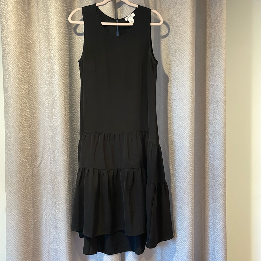 Black casual tier dress
